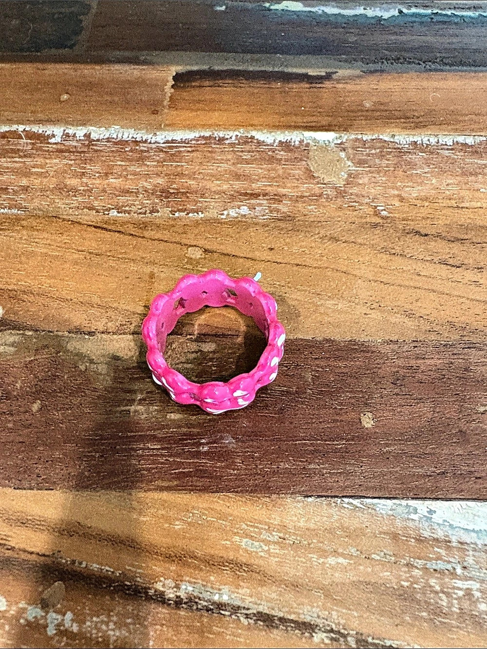 Pink Floral Ring Like New